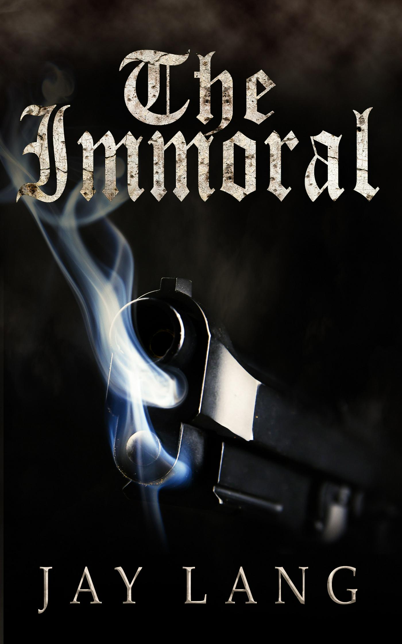 Jay Lang “The Immoral” book cover, image by Michelle Lee
