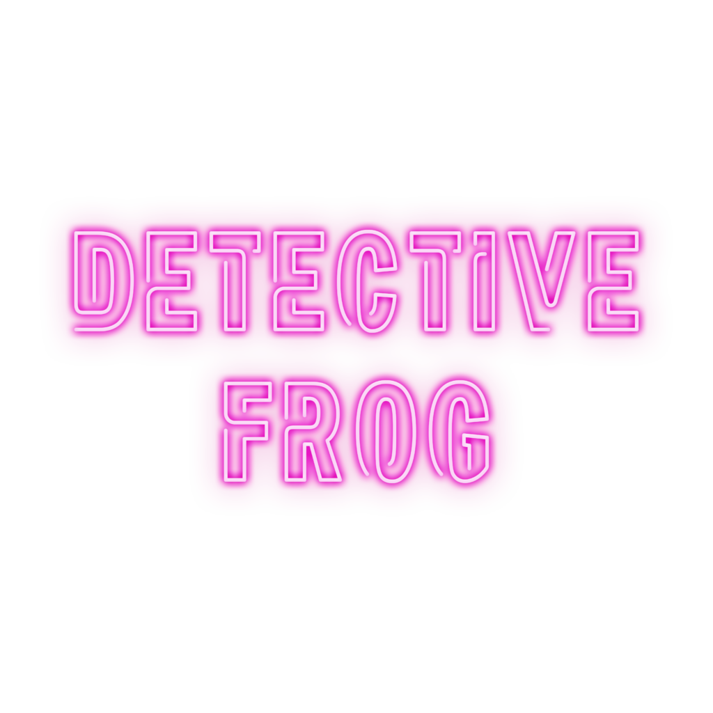 Detective Frog “Neon Glow” logo